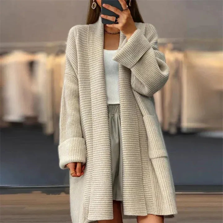 Harlene Cardigan Oversize Femme – Ouverture Frontale Moderne &amp; Coupe Ample Confortable