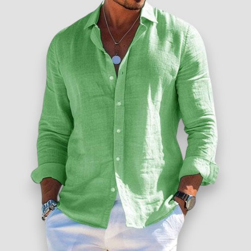Lucien - Chemise homme légère en coton-polyester pour l’été