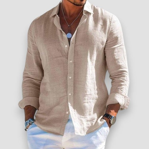Lucien - Chemise homme légère en coton-polyester pour l’été