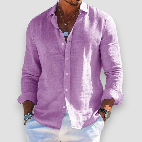 Lucien - Chemise homme légère en coton-polyester pour l’été