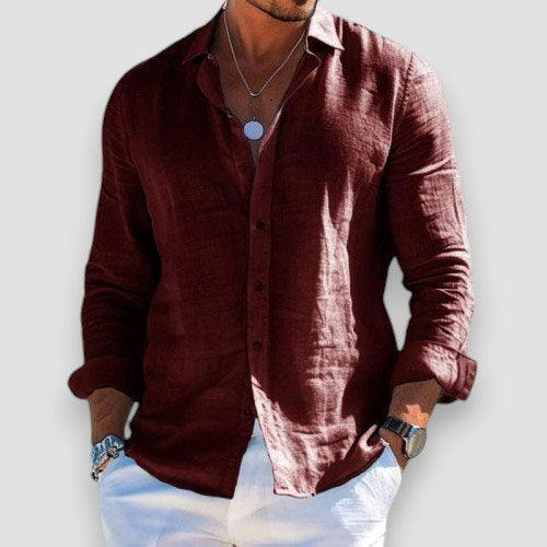 Lucien - Chemise homme légère en coton-polyester pour l’été