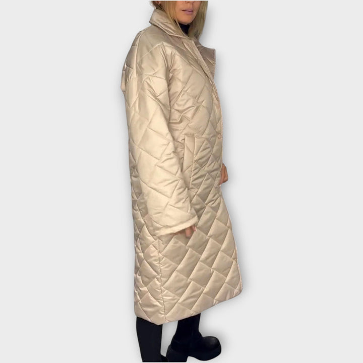 Veste Matelassée Réversible avec Doublure Léopard