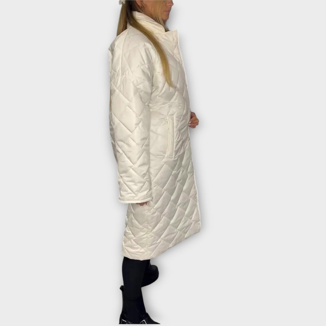Veste Matelassée Réversible avec Doublure Léopard