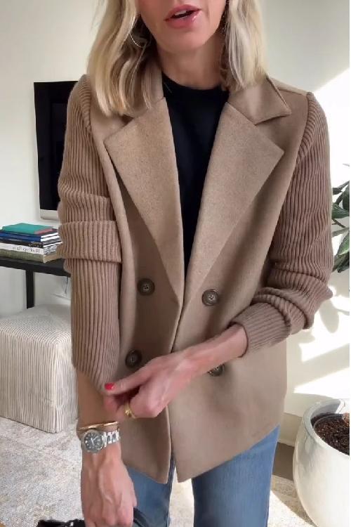 Lenora™ | Blazer Chic en Tricot à Manches