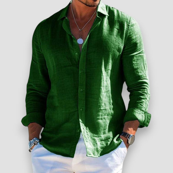 Lucien - Chemise homme légère en coton-polyester pour l’été