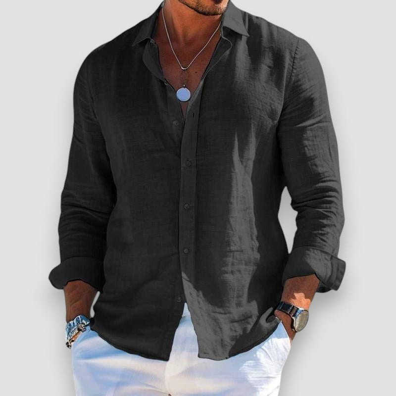 Lucien - Chemise homme légère en coton-polyester pour l’été