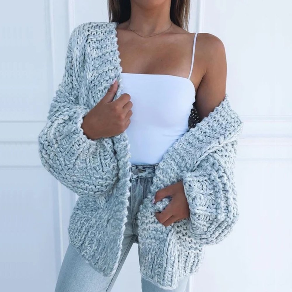 Eleanor - Cardigan Relaxé en Tricot Épais