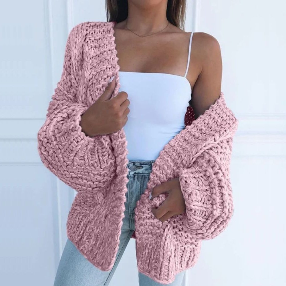 Eleanor - Cardigan Relaxé en Tricot Épais