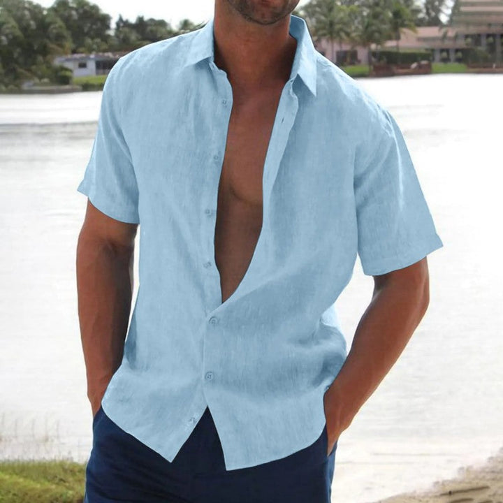 Rocco - Chemise en Lin Manches Courtes Homme