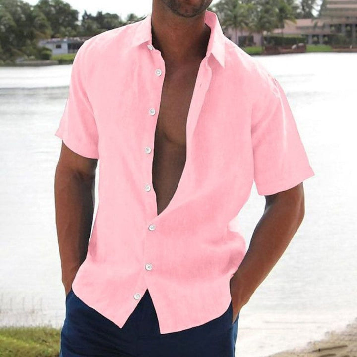 Rocco - Chemise en Lin Manches Courtes Homme