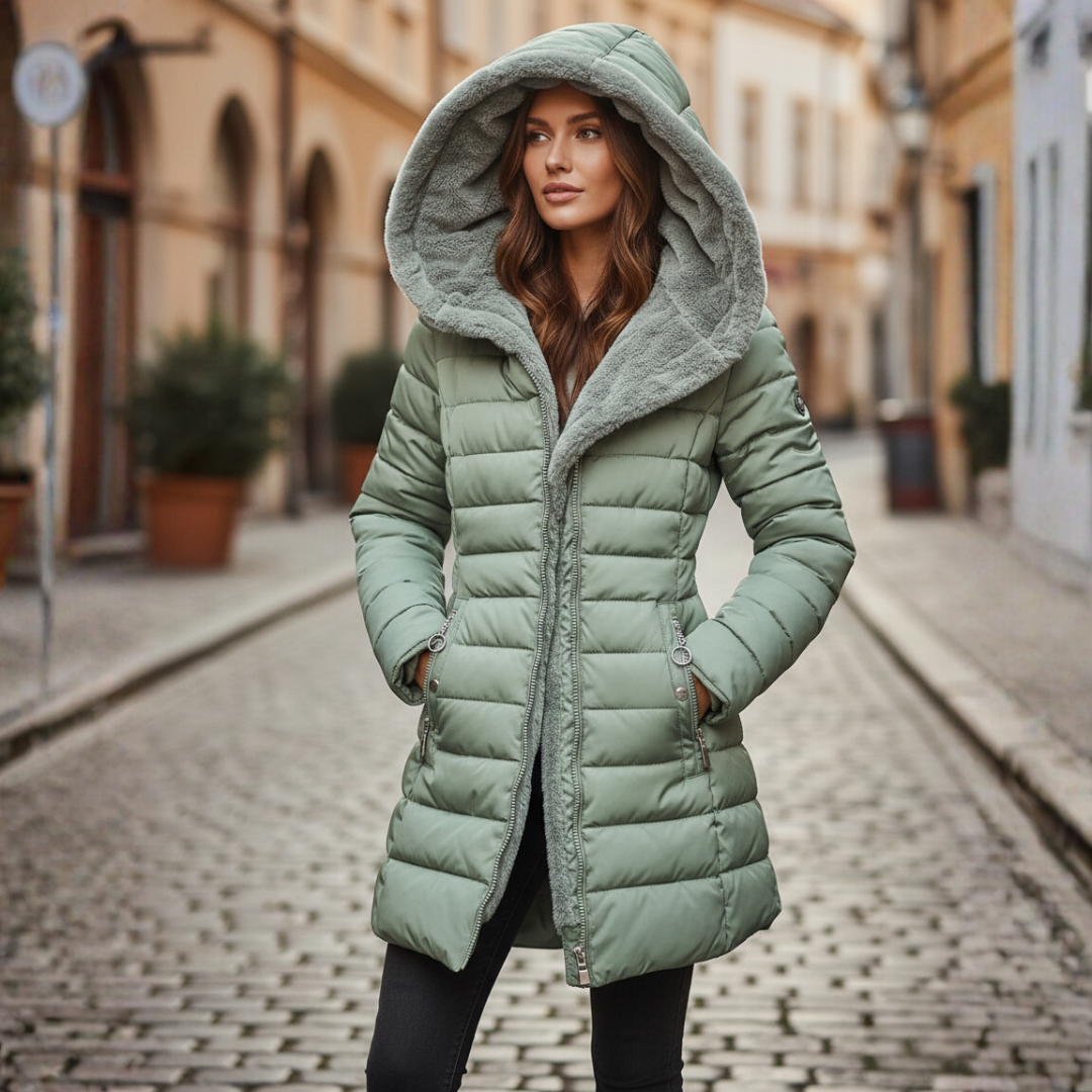 Remedios Veste Matelassée Femme – Capuche Doublée, Coupe Confortable &amp; Chaleur Urbaine