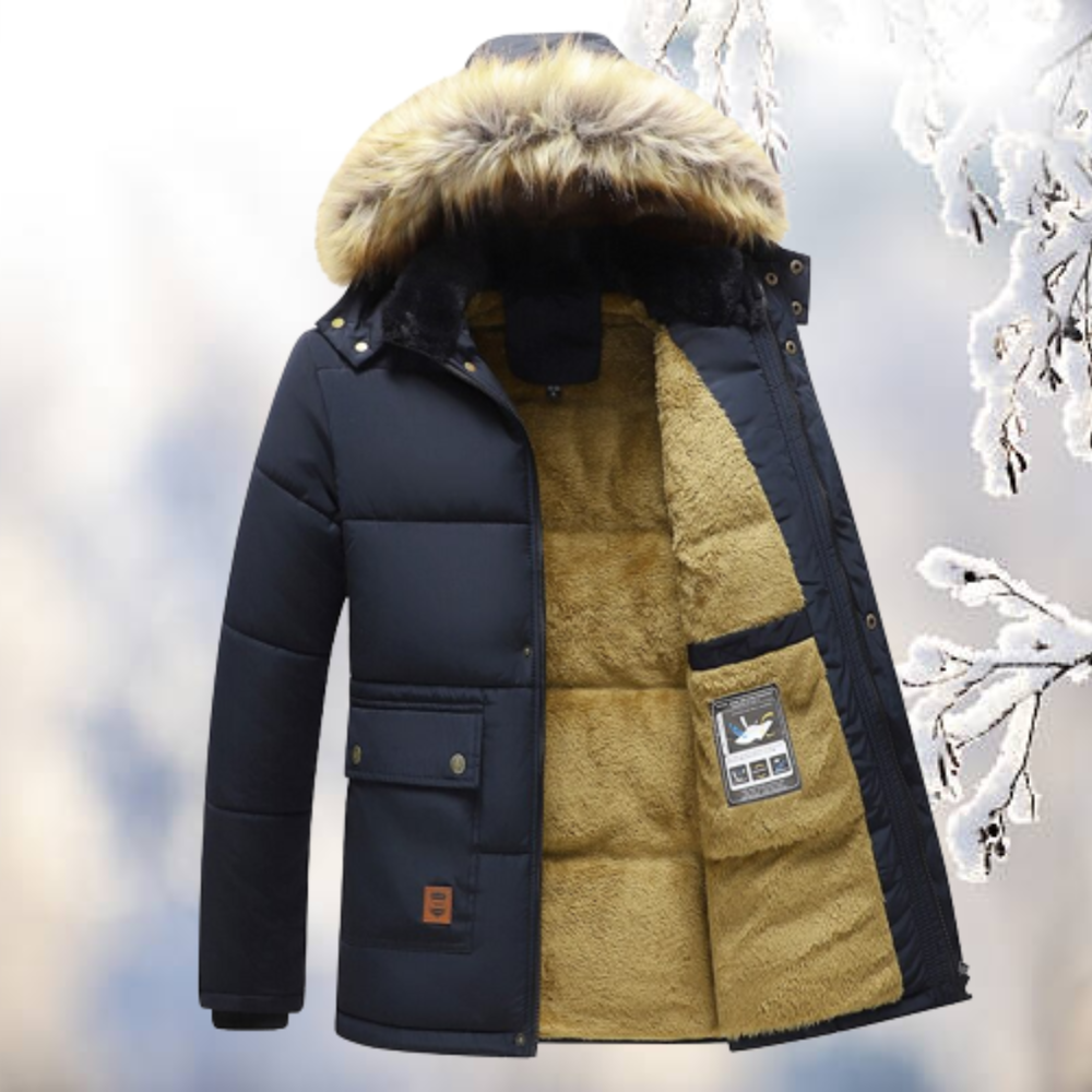 Lueller | Parka coupe-vent avec capuche en fourrure - Auvoire Paris