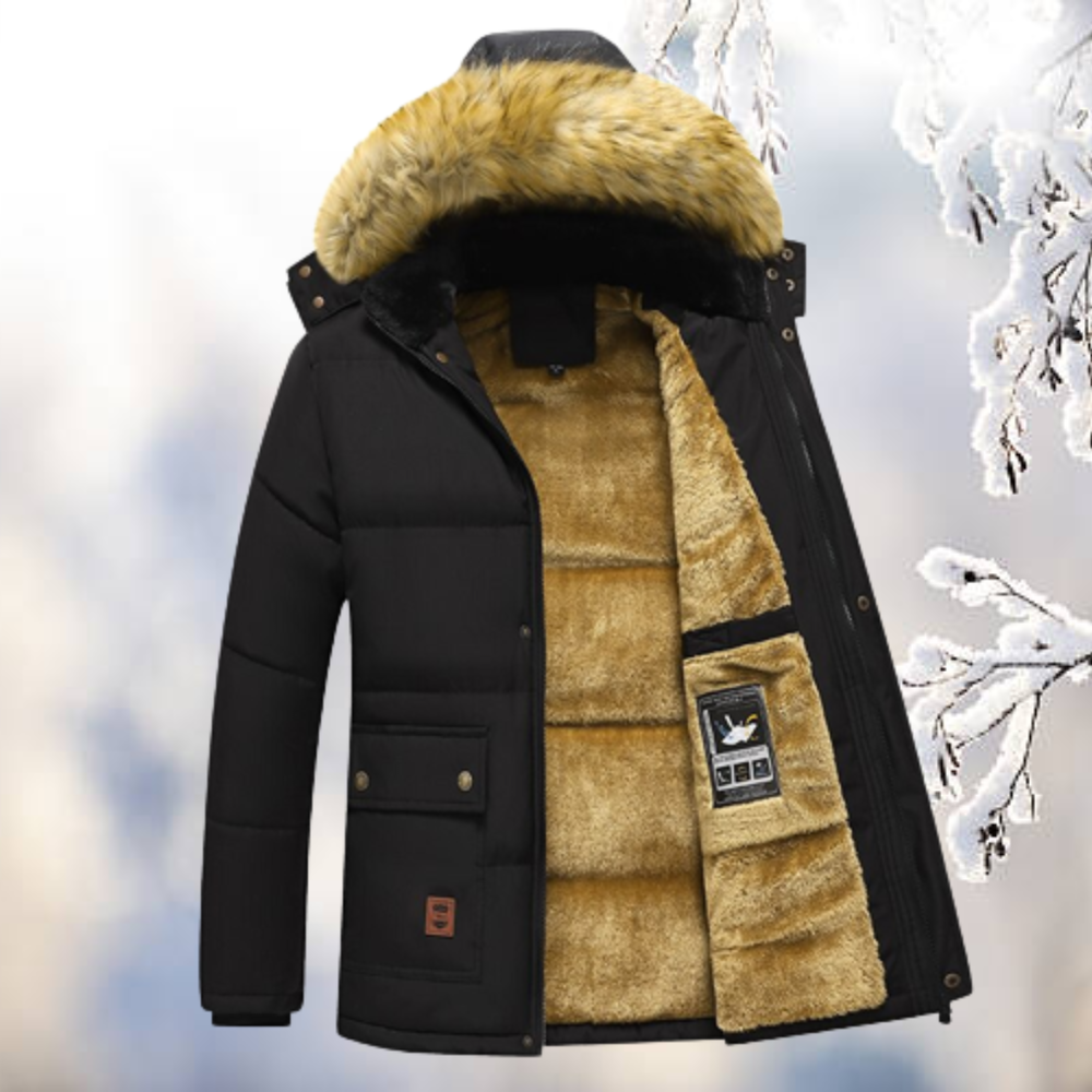 Lueller | Parka coupe-vent avec capuche en fourrure - Auvoire Paris