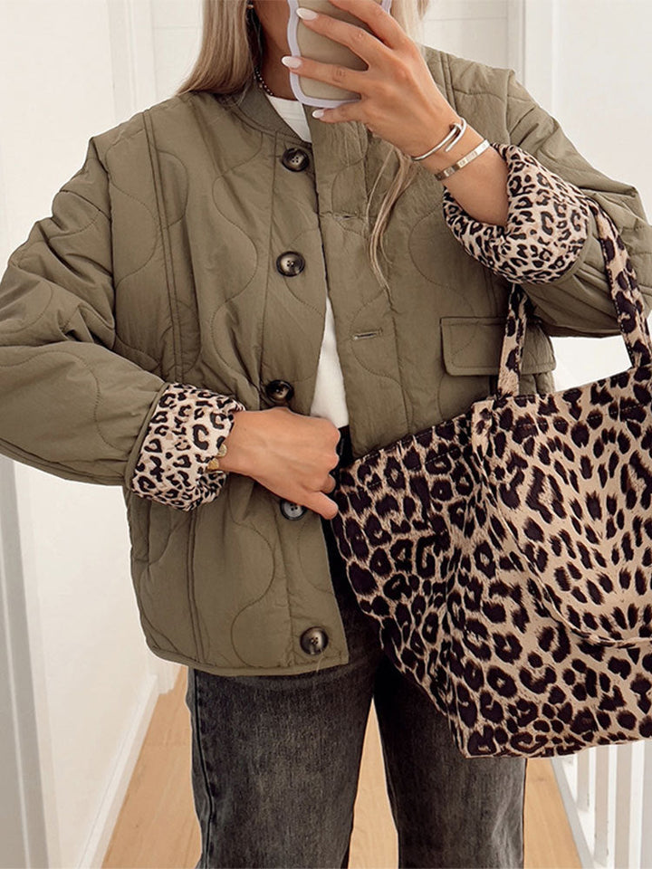 Nika™ | Manteau avec doublure imprimé léopard