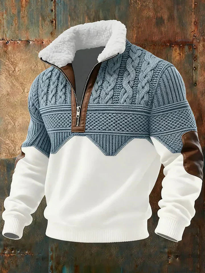 Pull Homme Demi-Zip Color Block – Pull d&