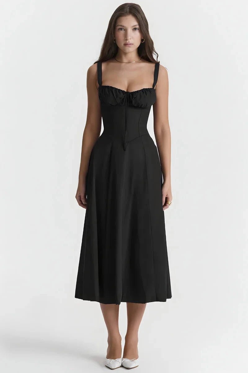 Robe bustier à imprimé floral avec bretelles pour femme