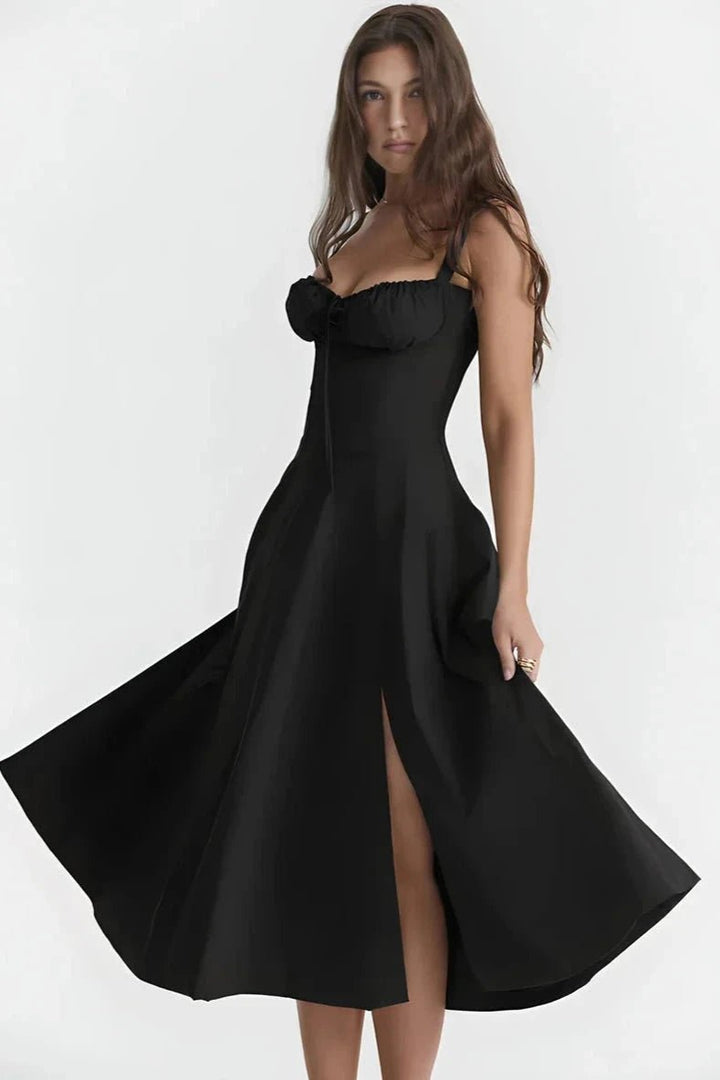 Robe bustier à imprimé floral avec bretelles pour femme