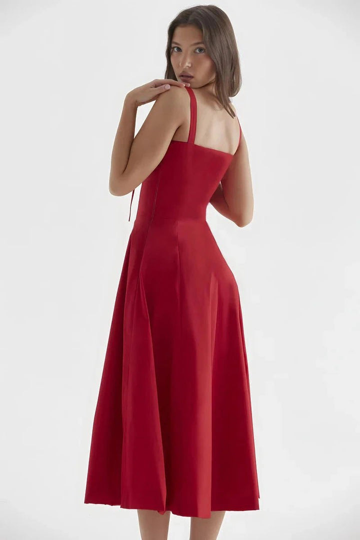 Robe bustier à imprimé floral avec bretelles pour femme