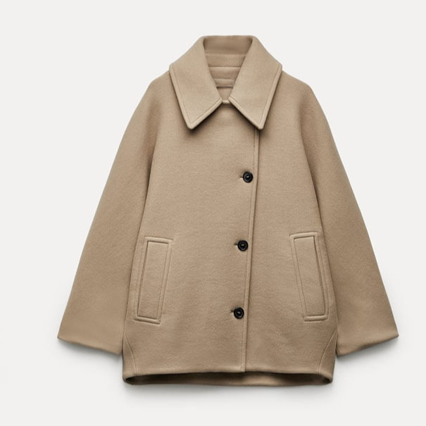 Lainey Manteau Femme – Manteau Oversize en Laine Élégant &amp; Confortable pour Hiver