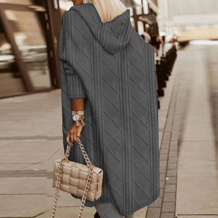 Jelone - Cardigan à Capuche de Longueur Étendue