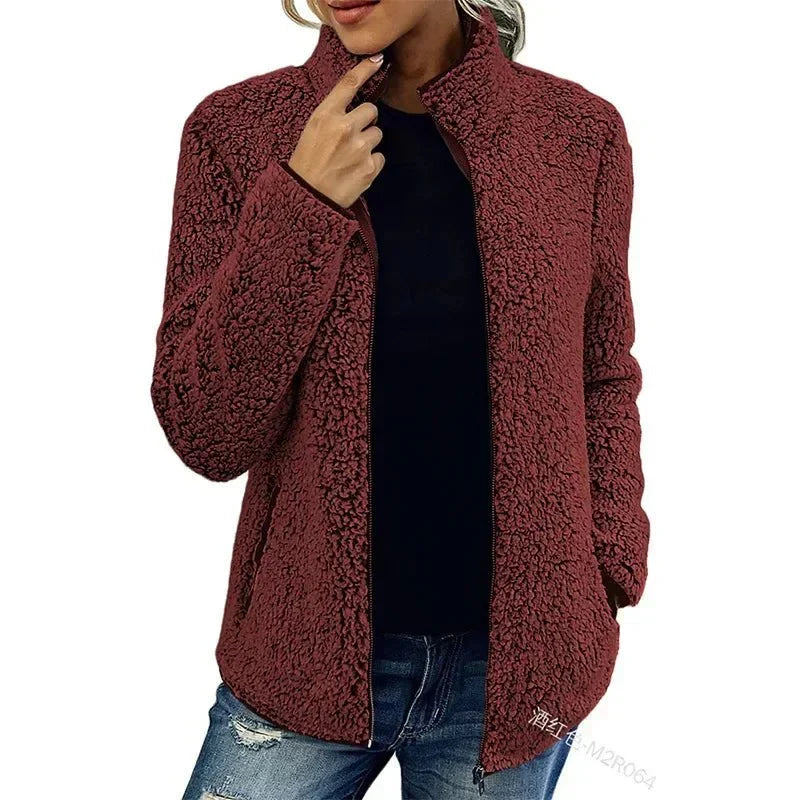 Neriah Veste Femme – Polaire d’Hiver Chic &amp; Chaude, Élégante et Confortable