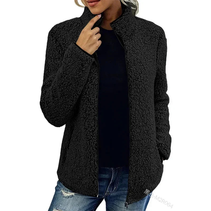 Neriah Veste Femme – Polaire d’Hiver Chic &amp; Chaude, Élégante et Confortable