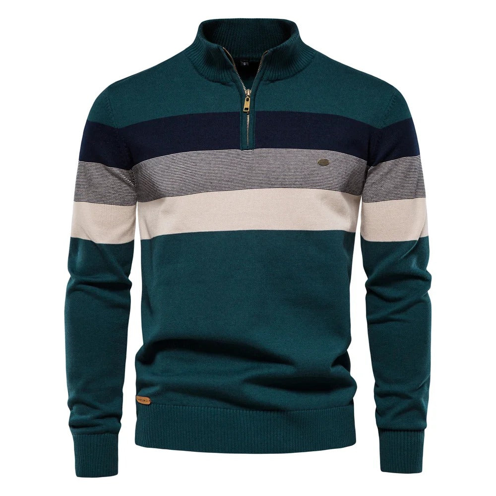 Adrien - Pull Demi-Fermeture Élégant Raffiné Homme
