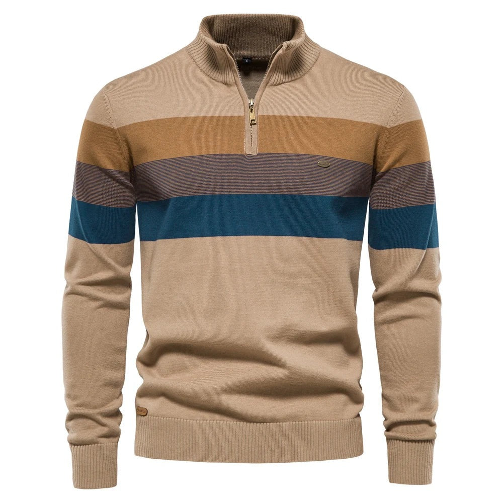Adrien - Pull Demi-Fermeture Élégant Raffiné Homme