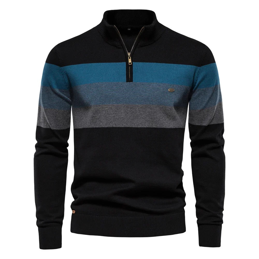 Adrien - Pull Demi-Fermeture Élégant Raffiné Homme
