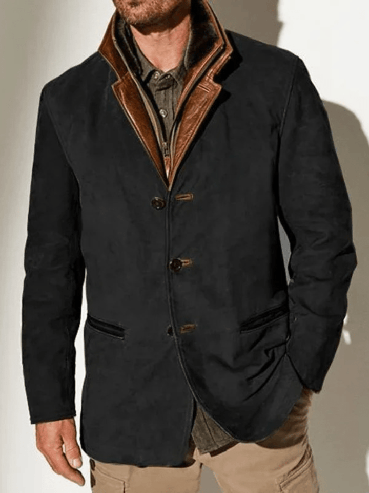 Vern Veste Homme – Veste en Cuir Vintage Élégante &amp; Durable au Style Intemporel