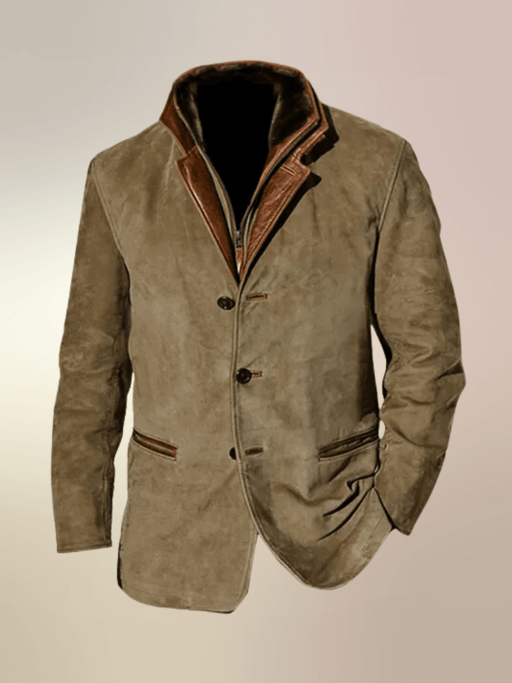 Vern Veste Homme – Veste en Cuir Vintage Élégante &amp; Durable au Style Intemporel