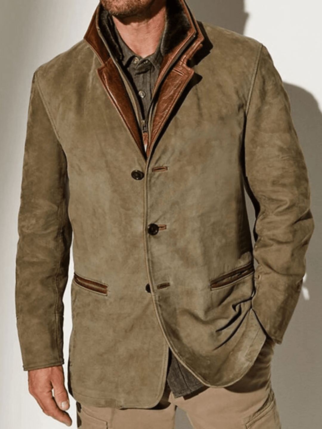 Vern Veste Homme – Veste en Cuir Vintage Élégante &amp; Durable au Style Intemporel